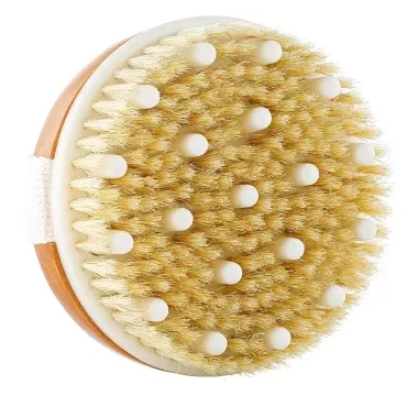 Dry Skin Body Brush - Adjustable Strap with Massag...