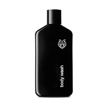 Black Wolf Charcoal Powder Body Wash Men - 10 Fl Oz Paraben-Free Mens Body Wash - Salicylic Acid Reduce Acne Breakouts and Cleanse Your Skin - Full Coverage & Deep Clean Men's Bodywash