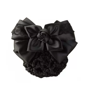 Women Hair Bun Cover Net Snood Hairnet Bowknot Dec...