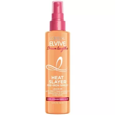 L’Oréal Paris Elvive Dream Lengths Heat Slayer Pre-Iron Spray Leave-In, 4.4 Ounce