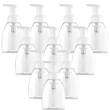 Grand Parfums, Foaming Soap Dispenser Pump-Bottle for Dr. Bronner's Castile Liquid Soap, 250ml (8.5 oz) (Pack of 10)