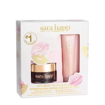 sara happ Let's Glow Lip Scrub & Shine Kit: Brown ...