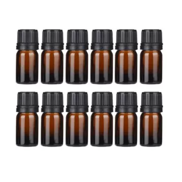 12 Pack 5ml Glass Essential Oil Bottle With Euro D...