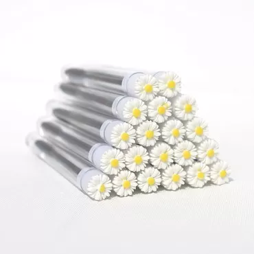 Lash Brush Wands | 20 Pack | Eyelash Extension Supplies | Disposable Lash Spoolie Brush | Daisy Design