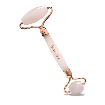Celestial Silk Rose Quartz Face Roller - Premium A...