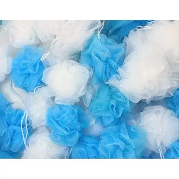 Loofah Lord 20 Blue and White Bath or Shower Spong...