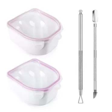 Nail Soaking Bowl, 2PCS Soak Off Gel Polish Dip Po...