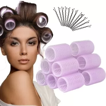 Self Grip Hair Roller Curlers Set,12pcs Medium Velcro Rollers for Hair, Hair Rollers for Long Hair,Medium and Short Hair,Salon Hairdressing Curlers for Women,DIY Hairstyle (Medium)