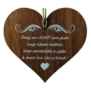 Wooden & Antique - Only an Aunt Can Give Hugs Like...