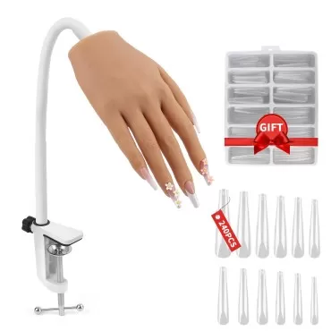 LIONVISON Practice Hand for Acrylic Nails, Silicon...