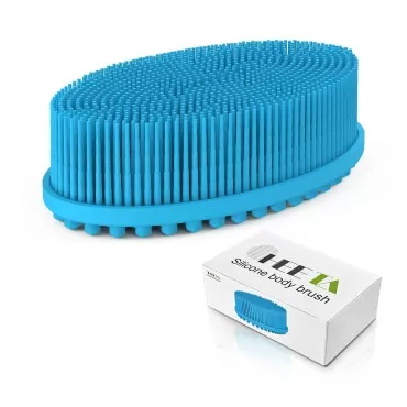 HEETA Silicone Body Scrubber, Silicone Loofah Gent...
