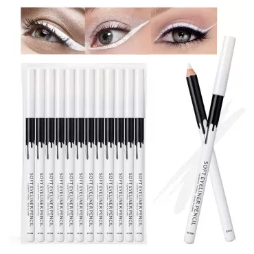 12PCS Erinde White Eyeliner Pencil Soft Highlighte...