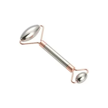 Stainless Steel Face Roller Facial Beauty Roller Skin Care Tools, Stainless Steel Massager for Face, Eyes, Neck, Body Muscle Relaxing and Relieve Fine Lines and Wrinkles (Rose Gold)