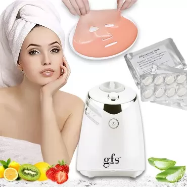 G FASHION STYLE Face Mask Maker Machine Kit WITH 32 COLLAGEN PILLS, Fruit Vegetable DIY Automatic Facial Mask Maker Machine, Face Mask Machine Maker, Beauty Facial Home SPA, (Voice Prompts Version)