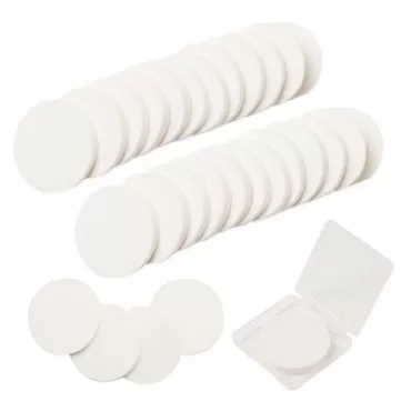 Ira Pollitt 40 PCS Round Makeup Sponge Facial Beauty Makeup Foundation Powder Puff Cosmetics Blush Applicators Sponges Use for Dry and Wet,White
