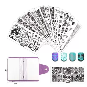 BeautyLeader 20 Pcs Nail Stamp Plates Set 15 Nail ...