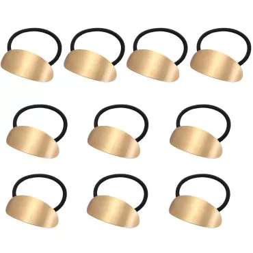 10 Pcs Metal Elastic Hair Bands for Women Girls,Go...