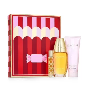 ESTEE LAUDER BEAUTIFUL DELUXE COLLECTION 3PC SET 2.5 OZ EAU DE PARFUM SPRAY + 3.4 OZ BODY LOTION + .2 OZ TRAVEL SPRAY