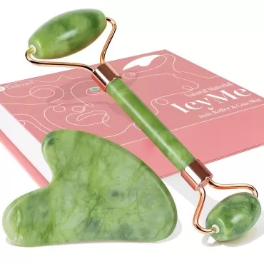 BAIMEI Gua Sha & Jade Roller Facial Tools Face Rol...