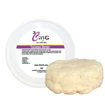 3CayG Tucuma Butter Pure Unrefined 8oz Body Butter...