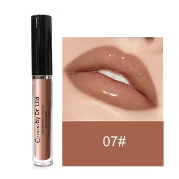 EPILYNX by Dr. Liia Vegan Moisturizing, Long Lasting Lip Gloss - Satin & Glitter - Allergen Free for Sensitive Skin - Terra Brown