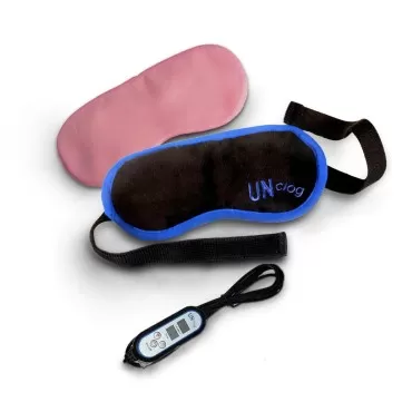 UNclog Heated Eye Mask For Blepharitis-Stye Eye Compress Moist Treatment w/ Rose Quartz-Beauty & Warm Therapy to Unclog glands-Relieve Dry Eye Syndrome-Chalazion-MGD- 1yr Guarantee