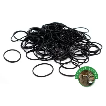 Rubber Bands 500 Pcs Jumbo Large Size No Break & Damage Stretchy Elastic Premium Quality Made in Vietnam Hair Ties (Black - 4 Pack of 125 Pcs)