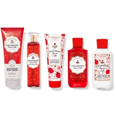 Bath & Body Works Skin Care Bundle Strawberry Poun...