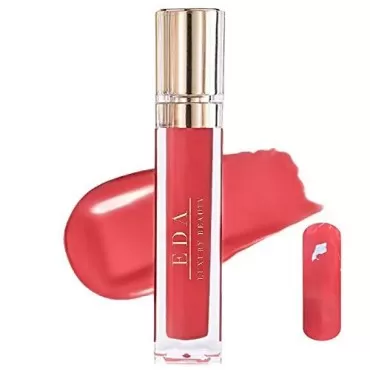 EDA LUXURY BEAUTY LOVE ROSE PEACHY PINK DIAMOND SHINE LIP GLOSS Full Coverage High Pigmented Creamy Color Super Shiny Professional Makeup Long Lasting Liquid Lipstick