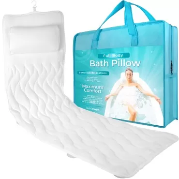 Full Body Bath Pillow, Luxury Bathtub (22 Suction ...