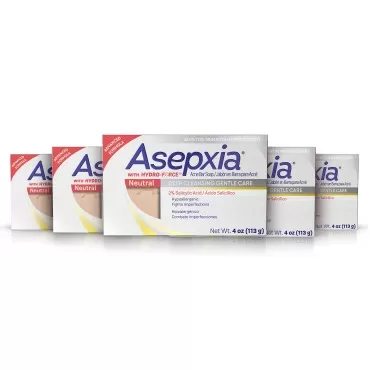 Asepxia Cleansing Bar Neutral, 4 Ounce Multipack (Pack of 5)