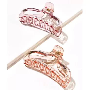 Hair Claw Clips Clear Big Transparent Acrylic Strong Hold Jaw Banana Barrettes Clamp Pins Nonslip for Women Girls Thick Fine Curly Hair Styling Accessories Xmas Birthday Gift