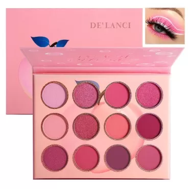 BEUSELF DE'LANCI Pink Eyeshadow Palette,12 Colors ...
