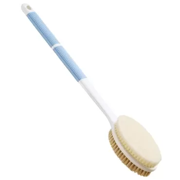 Wonsagain Back Scrubber Anti Slip Long Handle for Shower, Dual-Sided Back Brush with Stiff and Soft Bristles,Body Exfoliator for Bath or Dry Brush.