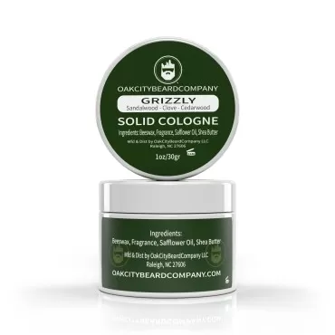 Oak City Beard Company - Grizzly - Solid Cologne -...