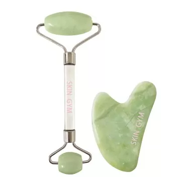 Skin Gym Jade Facial Roller and Gua Sha Tool Worko...