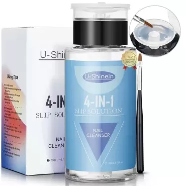 U-Shinein 200ml Nail Slip Solution, 4-in-1 Poly Na...