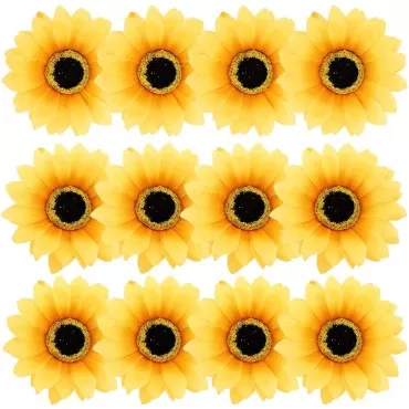 12 Pieces Sunflower Hair Clips Alligator Pins Acce...