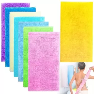 8 Pcs 35 Inch Exfoliating Bath Cloth,Beauty Skin B...