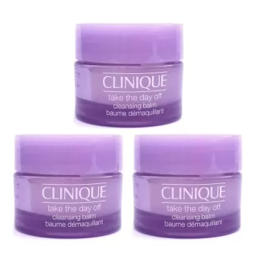 Pack of 3 x Clinique Take The Day Off Cleansing Balm, 0.5 oz each Sample Size Unboxed, 0.5 Ounce (Pack of 3)