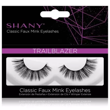 SHANY Classic Faux Mink Eyelashes - Durable Single Pair 3D Reusable Fluffy and Soft Strip Lash with Medium Volume - TRAILBLAZER