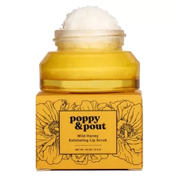 Poppy & Pout 100% Natural Lip Scrub, Exfoliating L...