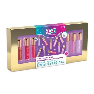 3C4G THREE CHEERS FOR GIRLS - Pink and Gold Lip Gl...