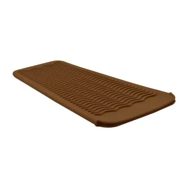EIOKIT Silicone Heat Resistant Travel Mat Pouch for Hair Straightener,Crimping Iron,Hair Curling Iron,Hair Curling Wand,Flat Iron,Hair Waving Iron and Hair Styling Tools (1 Pack, Brown)