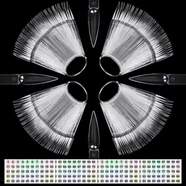 Nail Display Sticks Clear Nail Swatches Stiletto P...