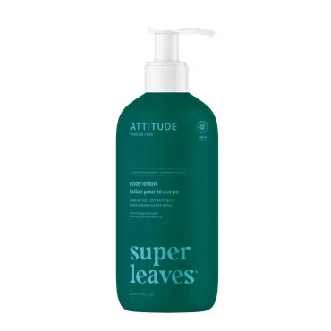 ATTITUDE Body Lotion, EWG Verified, Dermatologically Tested, Plant and Mineral-Based, Vegan Beauty Products, Extra Gentle, Unscented, 16 Fl Oz