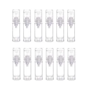 12Pcs 5g 5ml Portable Small Clear Airless Pump Bot...