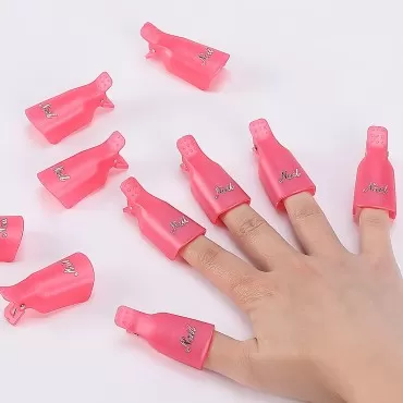 Slick- Nail Polish Remover Clips, 10 pcs, Soak Off...