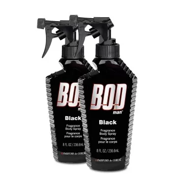 BOD Man Fragrance Body Spray, Black, 8 fl oz (Pack...