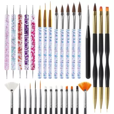 Artdone 31pcs Nail Art Brushes,Nail Art Tool Set,N...